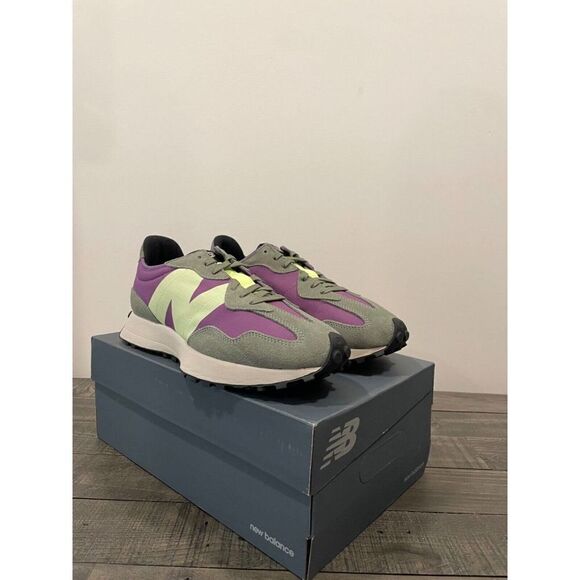 New Balance 327 Men Sz 10.5-12 Casual Retro Shoe Green White Sneaker Trainer NEW - Picture 9 of 13